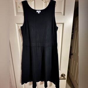 Charter Club Woman Black Sleeveless Midi Dress sz 2X